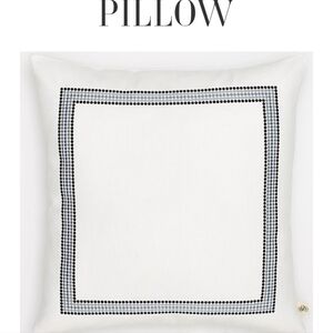 Country Home USA Decorative Pillow White Blues Grays 22x22